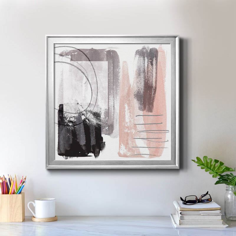 Coexistance III - reproduction d'art sur toile, H 26,5 po x l 26,5 po x P 1,5 po, Cadre argenté