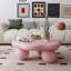 Table basse 35 "en forme de nuage rose, table basse minimaliste moderne en forme de pétale avec pieds sphériques, table de salon Macaron rose pour enfants et animaux de compagnie-579834126