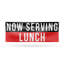 Bannière «Now Serving» 24 po x 72 po