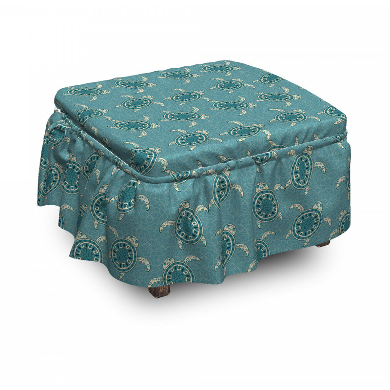 Housse pour repose-pieds à fleurs floating animaux