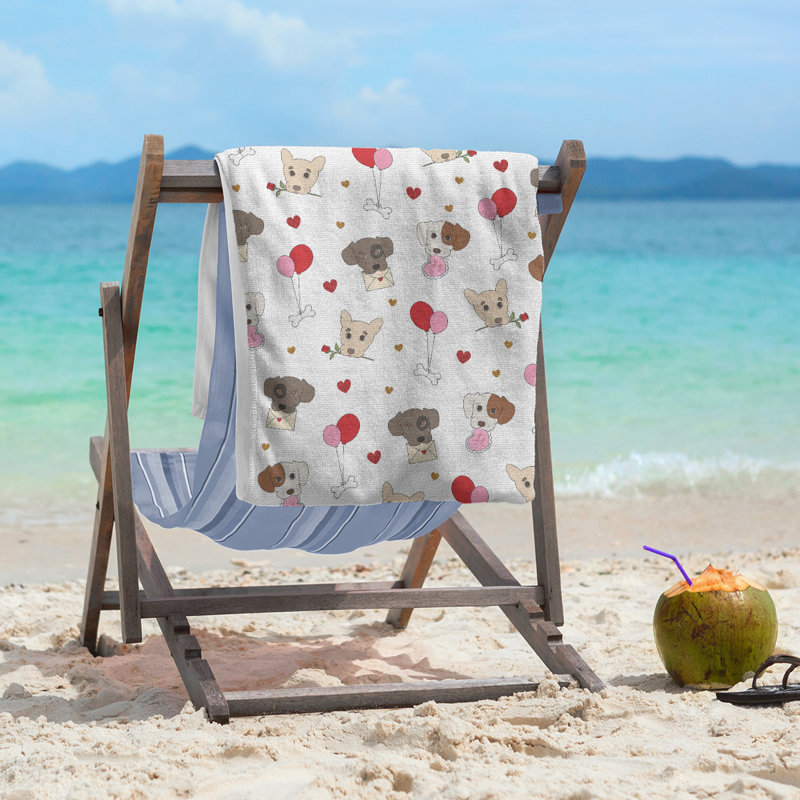 Beach Towel, Gray, Poly/Cotton
