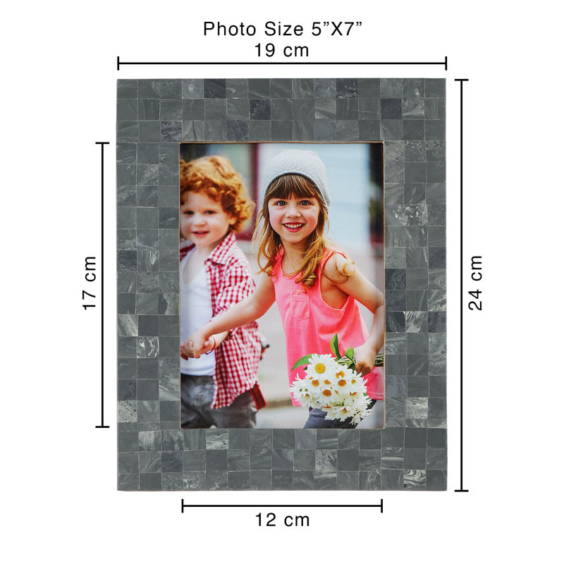 Gaen Grey Wood Picture Frame, 7.48" x 9.45"