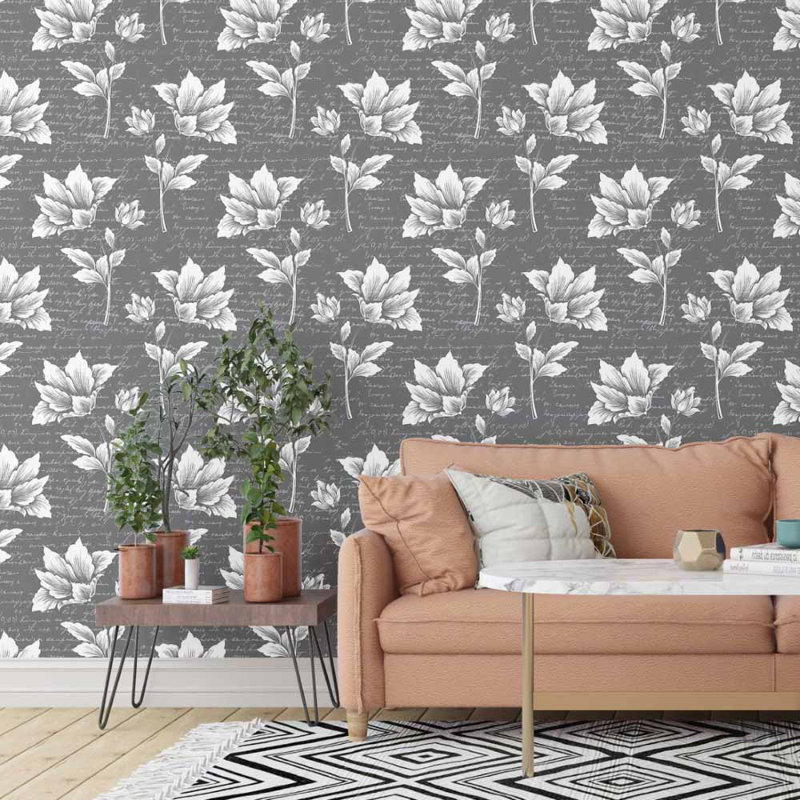 Floral Classic 96" L X 24" W Peel And Stick Wallpaper N014197