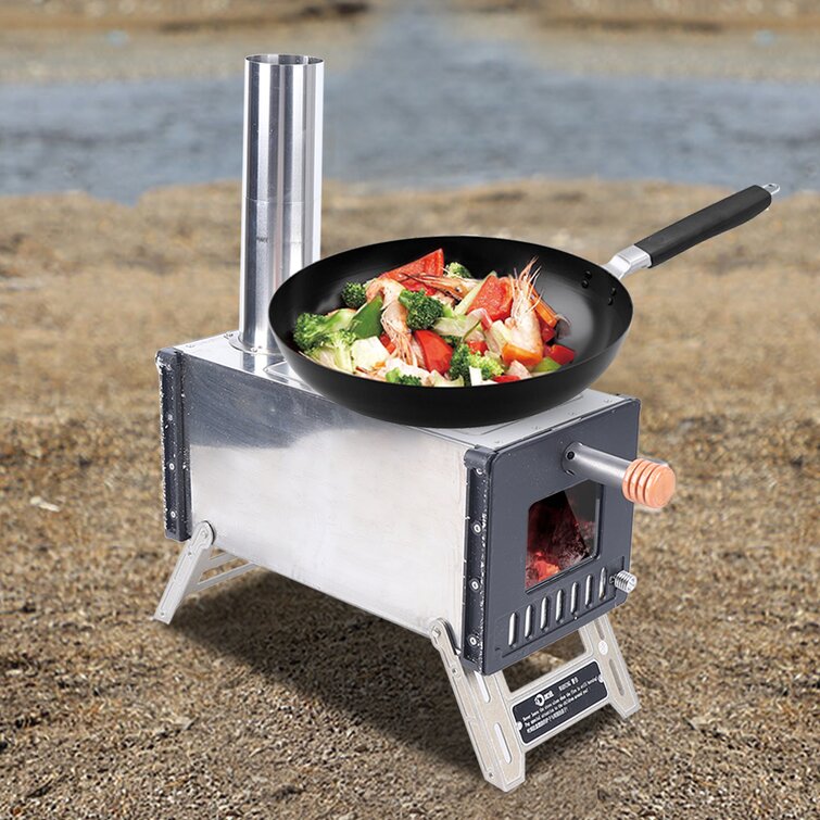CNCEST Portable Camp Stove Wood Stovetent Stove Hunting Fishing