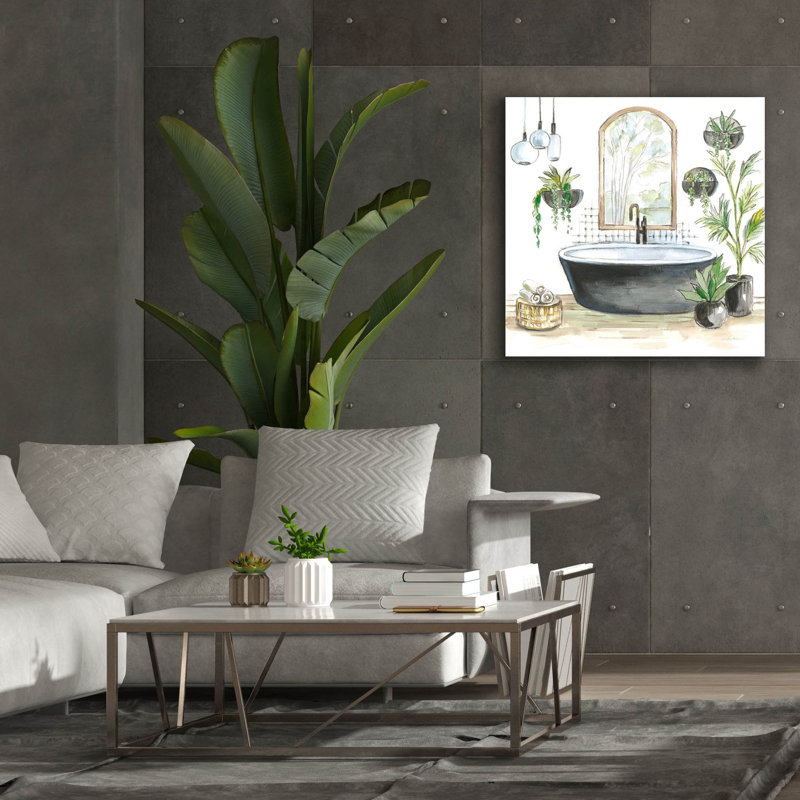 «Black Bathaign II» par Silvia Vassileva, art mural sur toile, H 37 po x l 37 po x P 1,5 po