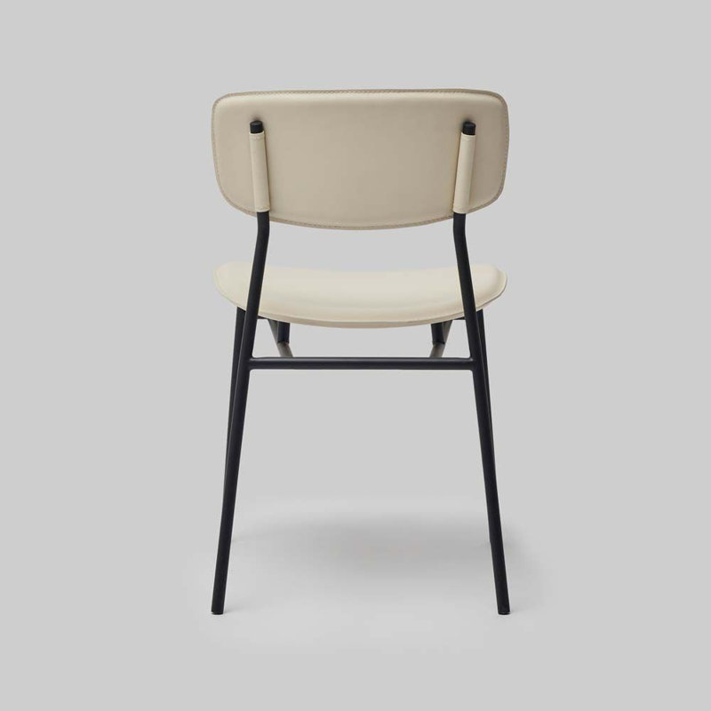Albert Leather Dining Chair, Macadamia