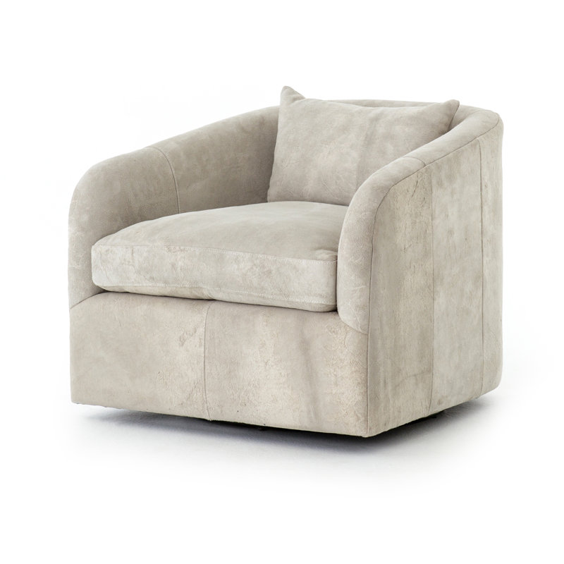 Topanga Swivel Barrel Chair, Polyester Blend, Knoll Natural