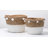 Natural Cattail Decorative Storage Baskets with Pom Poms Set of 2