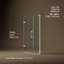 Components 71-1/2-In X 46-3/4-In Frameless Pivot Shower Door With 3/8-In Crystal Clear Glass And Back-To-Back Vertical Door Pulls-80425813