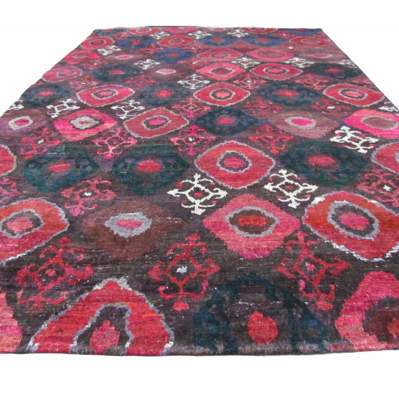 Rumi Silk Crimson Rug, Rectangle 3'8" x 10'11"