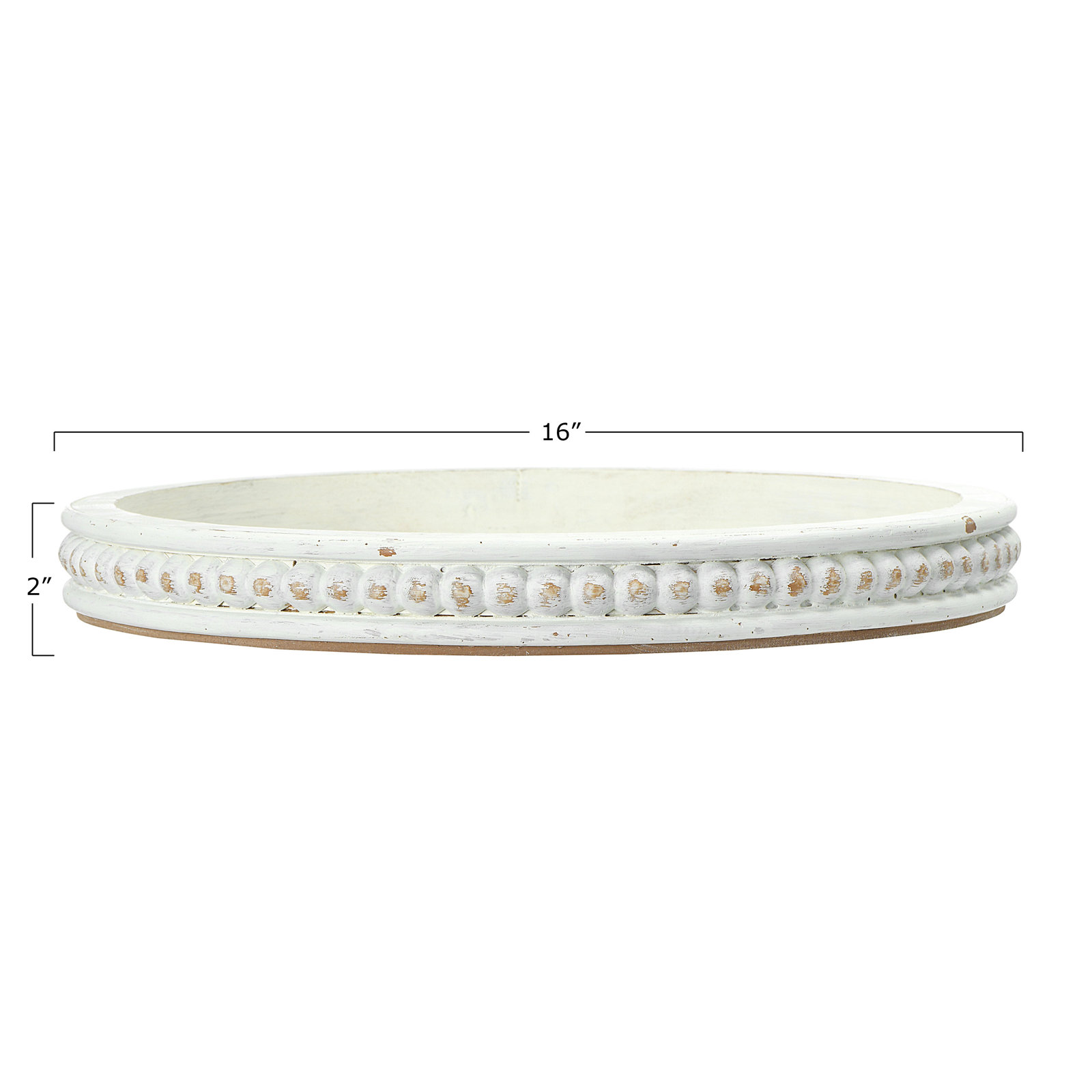 Alberts Decorative Tray, White