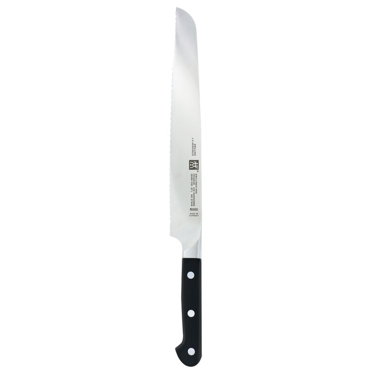 Choice 10 Curved Serrated Edge Bread Knife with White Handle