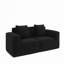 Canapé modulaire convertible en canapé-lit surdimensionné, tissu velours velours côtelé doux, configuration flexible pour deux - noir-97545384-97545386-97545399