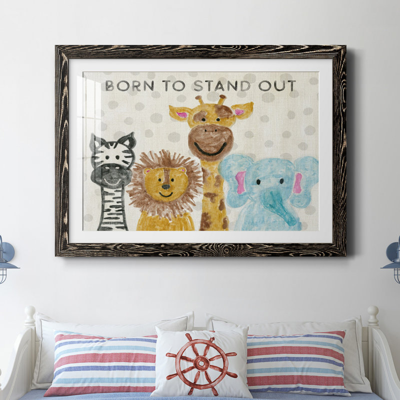 «Born to Stand Out» - Impression sur papier encadrée, H 37,5 po x l 27,5 po x P 1,5 po, Papier avec cadre noir