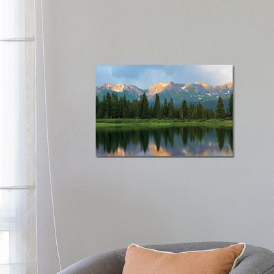 West Needle Mountains Reflected In Molas Lake, Weminuche Wilderness, Colorado by Tim Fitzharris - Wrapped Canvas Print