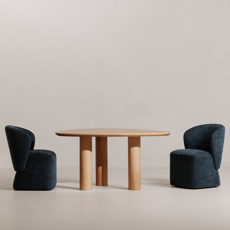 Angeliah Upholstered Parsons Chair, Midnight Navy