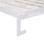 Lit double blanc avec de nombreux rangements et armoire - Option de chambre à coucher avec plusieurs options pour économiser de l'espace