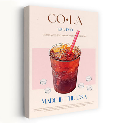 Classic Iced Cola Classic Retro Vintage Summer Wall Art