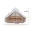 Grande tente spacieuse 9,8 pi Oxford Bell pour 3 à 4 personnes-130844998-130844999-130845003