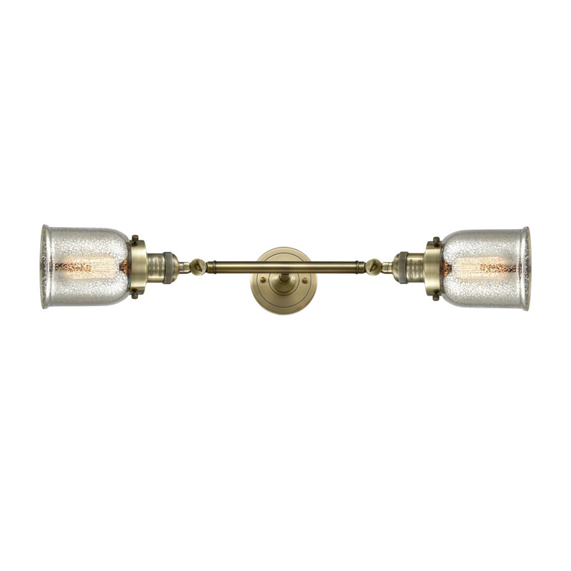 ClipperCove 2 - Light Dimmable Vanity Light, Silver Mercury, Antique Brass, Bulb Not Included