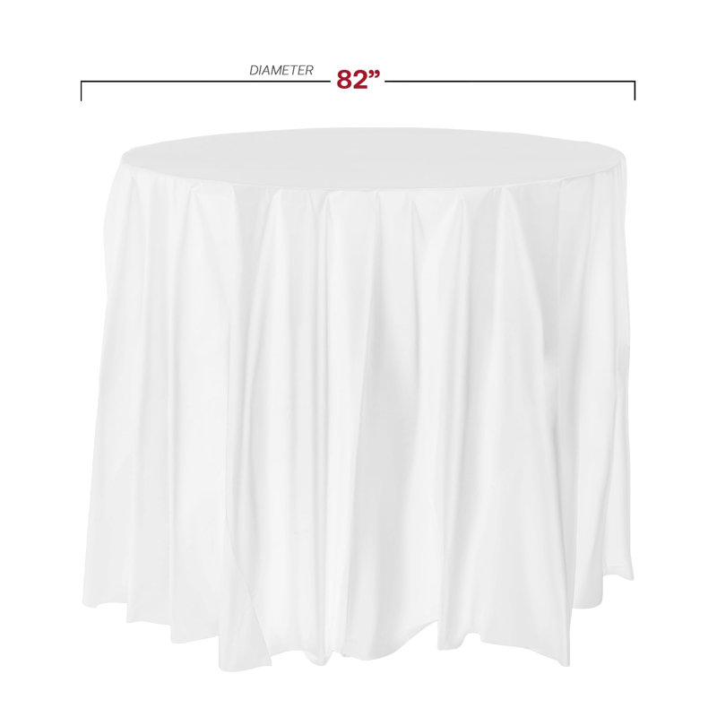 Nappes rondes jetables en plastique blanc (84 po) - 96 nappes
