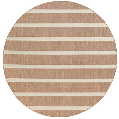  Positano 4' x Round Jute Ivory Modern Rug