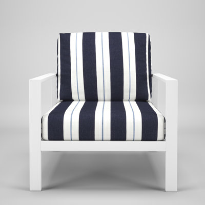 Townsend Metal Outdoor Lounge Club Chair With Sunbrella Cushion