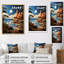 «Coastal Seaside Adventure Papercut I», reproduction sur toile-91250038-91250039