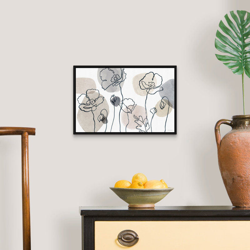 «Think Neutral 01» par Lisa Audit - reproduction d'art, H 14 po x l 20 po x P 1,75 po, Toile avec cadre noir