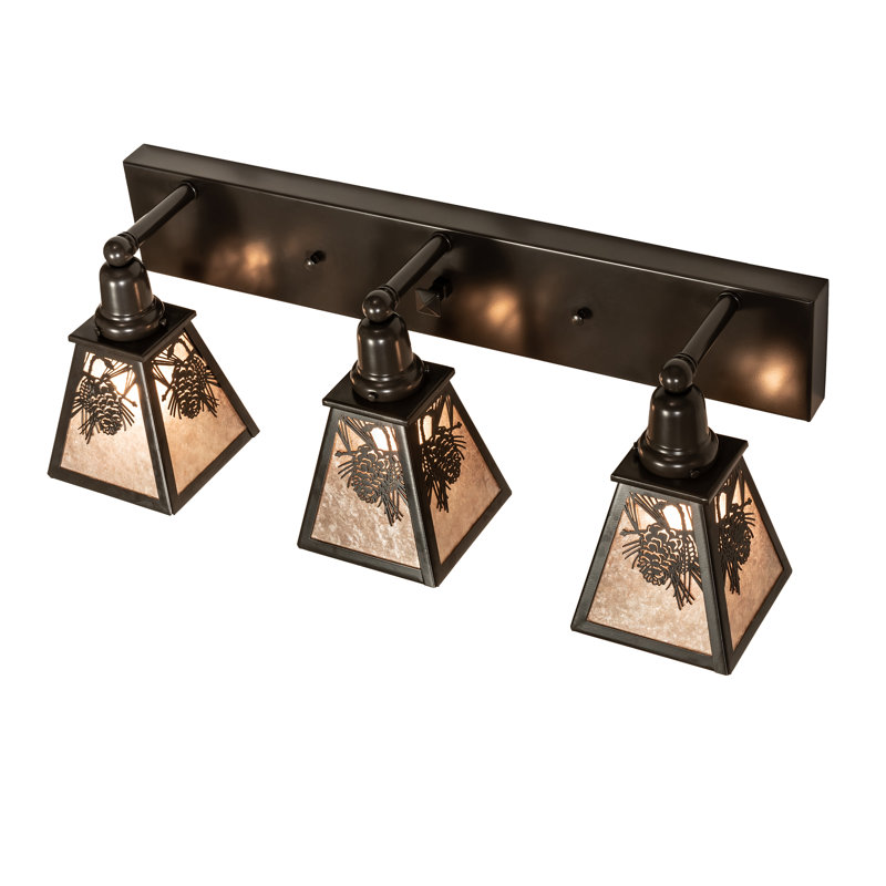 - Light Vanity Light, 10.5" H x 28" W x 9.25" D, Silver, Timeless Bronze