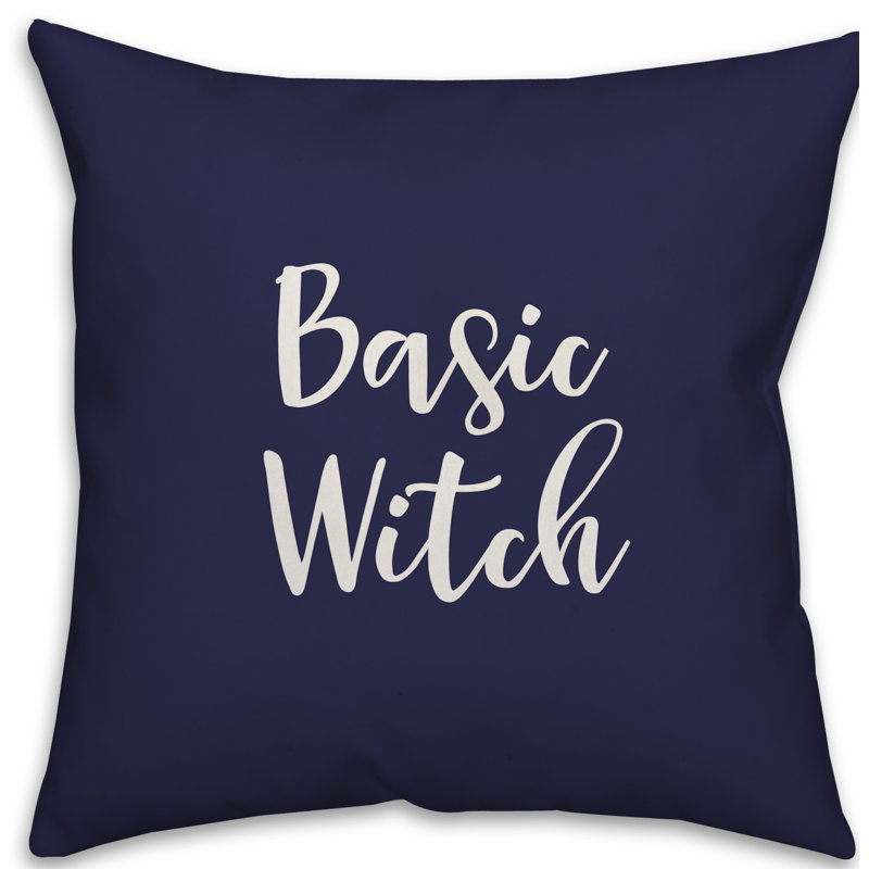 Reversible Throw Pillow, Navy, Pillow Cover