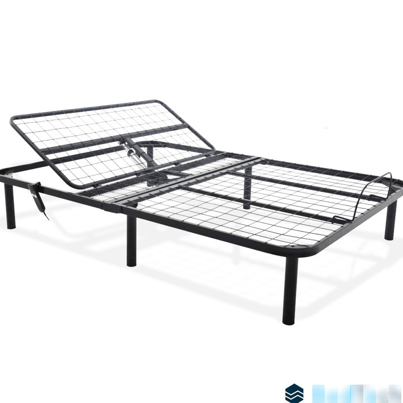 Head Adjustable Queen Bed, 850Lbs Weight Capacity, Steel, Black, No Box Spring Needed Position , 850Lb Steel Construction, Requirement