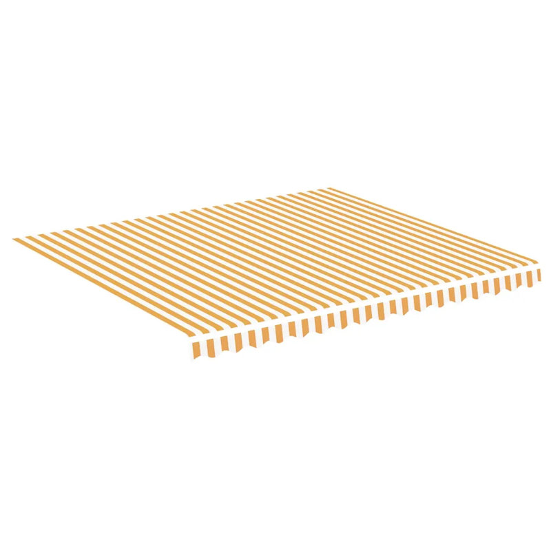 Awning Top Sunshade Canvas , Yellow/White, 400cm W x 350cm D