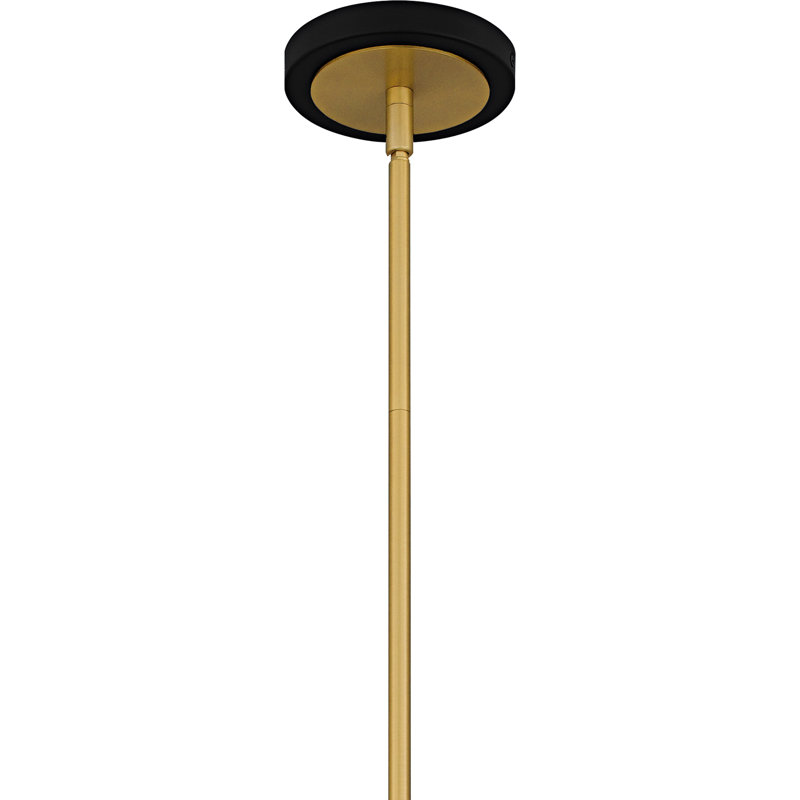 Lustre noir mat Alcala, 6 lumières, H 17,5 po x l 52 po x P 52 po