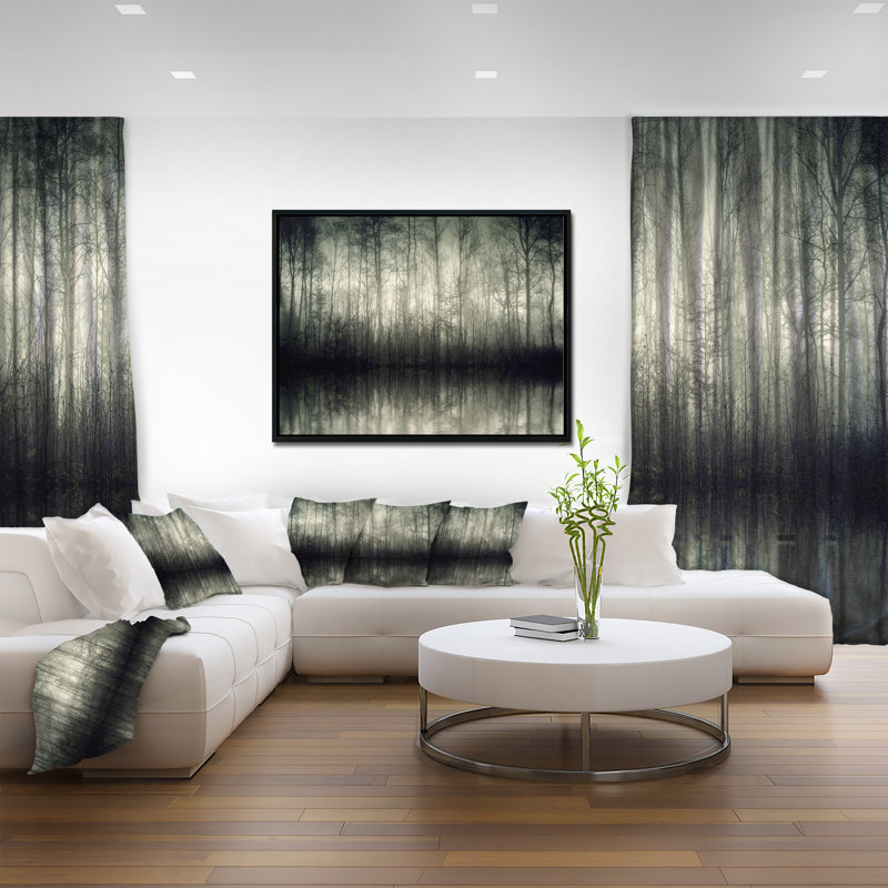 Reproduction de photo sur toile tendue, "Beautiful Gray Forest in German", H 30 po x l 40 po x P 1,5 po