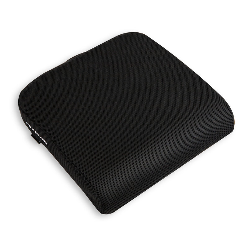 Mind Reader Air-Cloud Seat Cushion, Ergonomic Support for Posture, Pressure Relief, and Pain Reduction, Portable with Washable Cover, Memory Foam, 18"L x 17.5"W x 3"H, Black