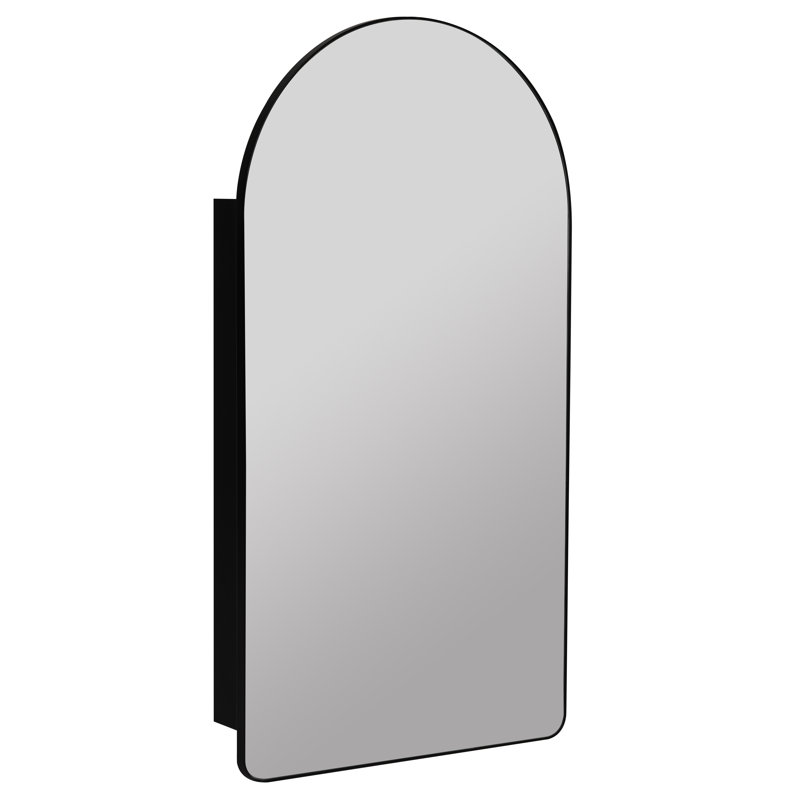 Eaton Arched Medicine Cabinet, Recess Mount, Black