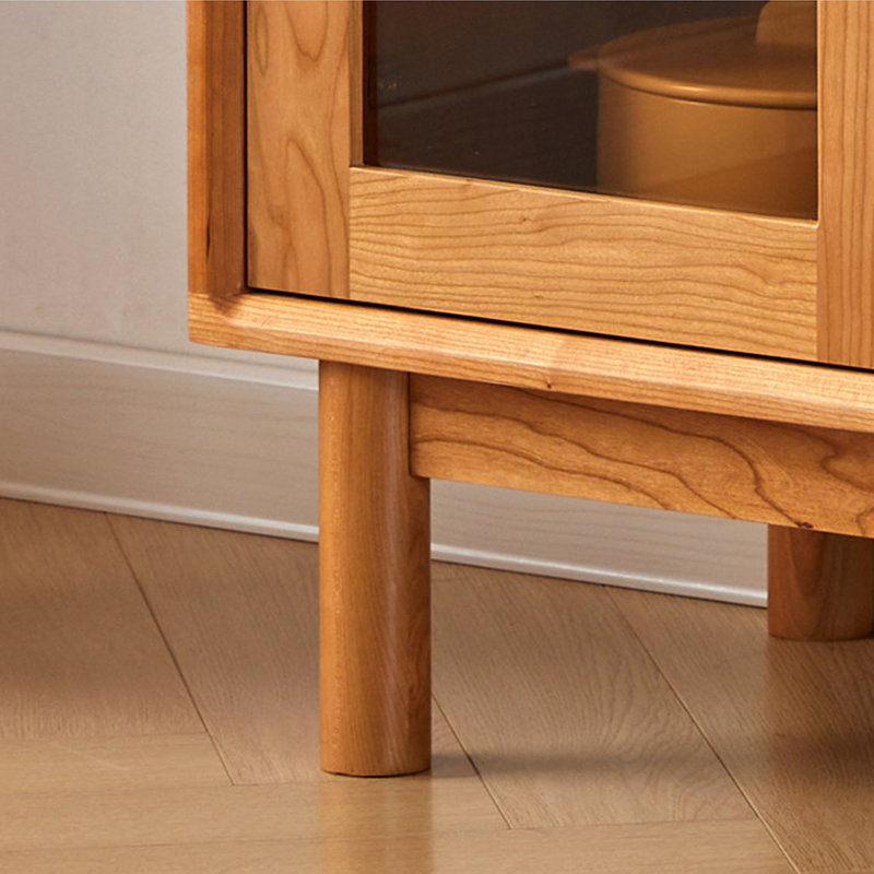 Buffet de rangement multifonctionnel en bois massif, H 35,43 po x l 51,18 po x P 15,74 po
