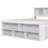 Small Space Bedroom Use: White-Toned Solid Pine Full Size Platform Bed with Integrated Multi-Storage Compartments