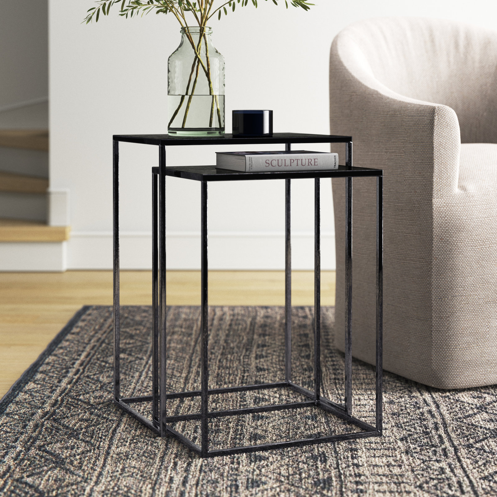 Fraley Iron Nesting End Table