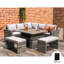 Voorhies Square 9 - Person 89cm Long Cube Lift-Up Dining Table Set with Cushions