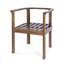 Ensemble de 4 chaises de salle à manger d'extérieur avec accoudoirs courbés en bois d'acacia