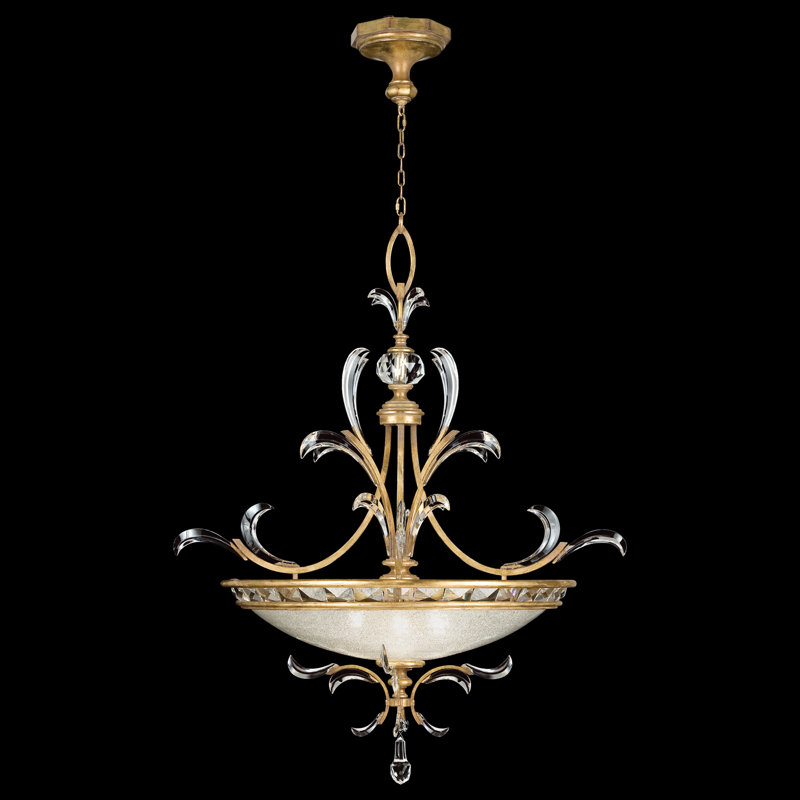 Beveled 3 - Light Unique/Statement Pendant, Gold