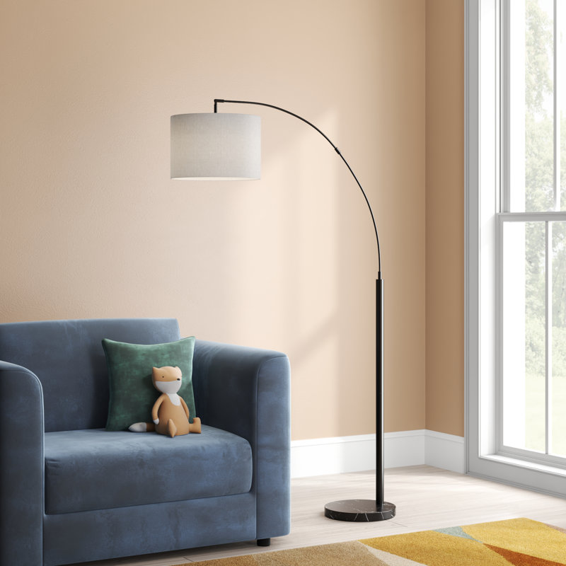 Akridge 77'' Black Arched Floor Lamp