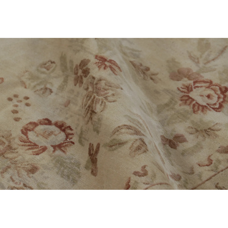 Rug & Kilim’S European Axminster Style Rug In Cream With Floral Patterns