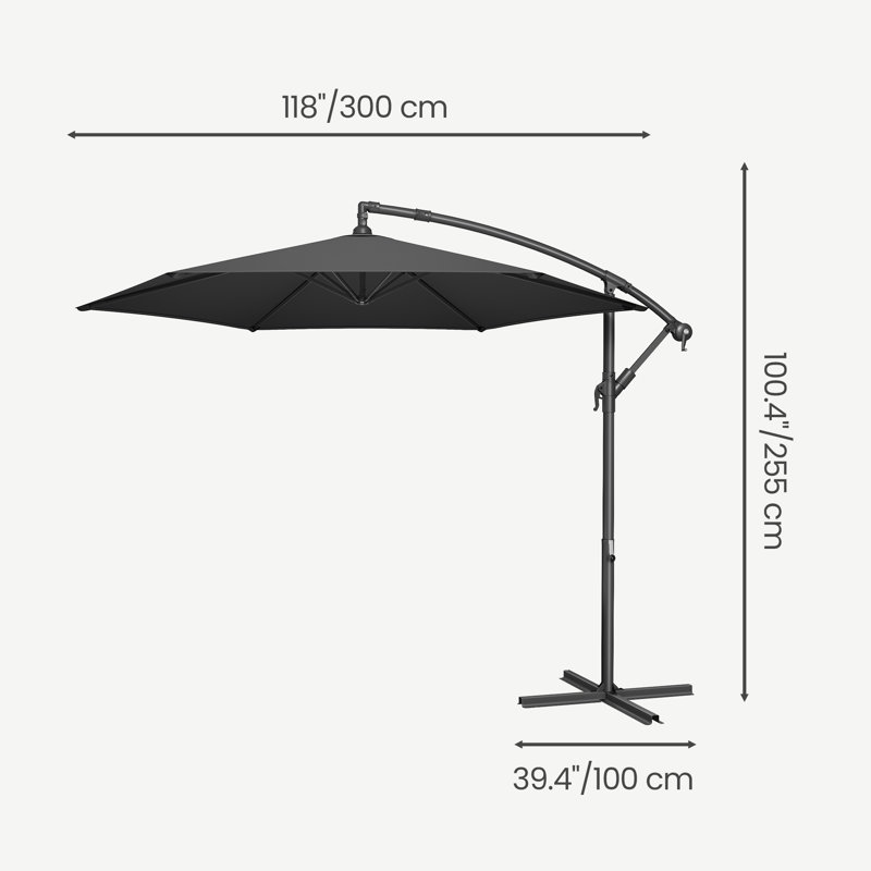 300cm Market Parasol, Black