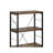 3 4-Shelf Weathered Oak Bookshelf With Black Metal Legs, Storage For Workshop And Rectangular Bookcase, 3 Tier 4 Shelf Display