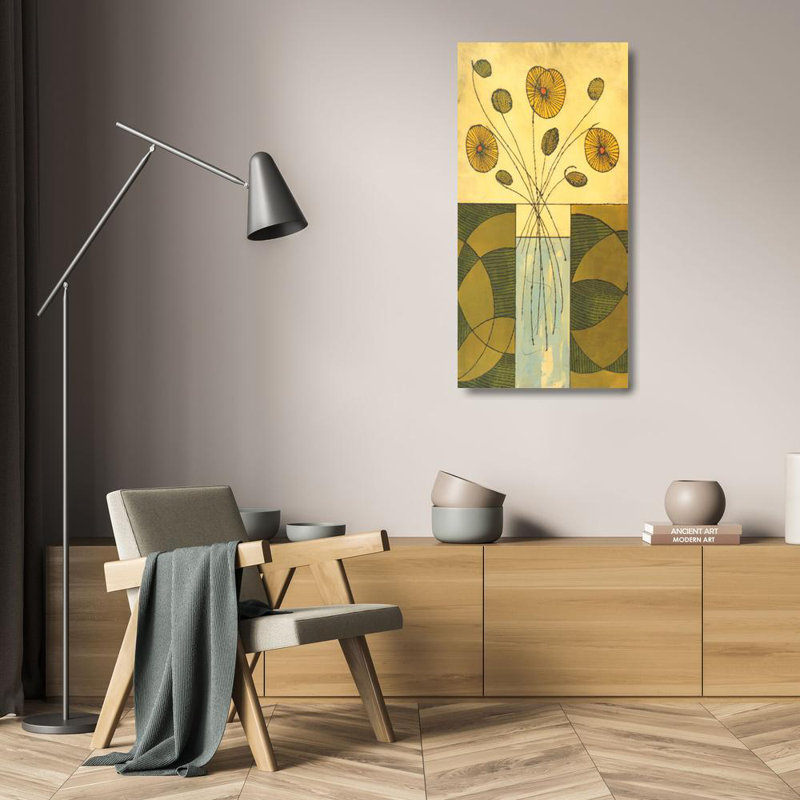 Sur la table I, H 24 po x l 12 po