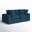 Causeuse modulaire à accoudoirs carrés de 80,4 po avec coussins réversibles Ellaria-81912216