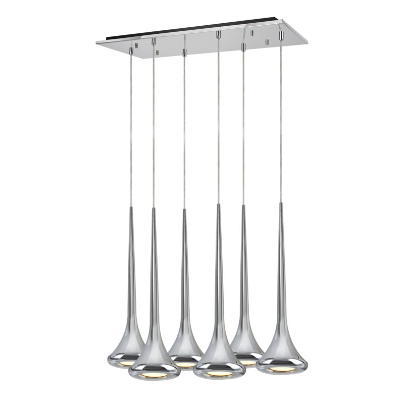 6 - Light Cluster Pendant, Chrome